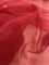 1 Yard Red Crystal Organza Sheer Shiny Fabric 100% Polyester Lightweight for Sewing and Decorations